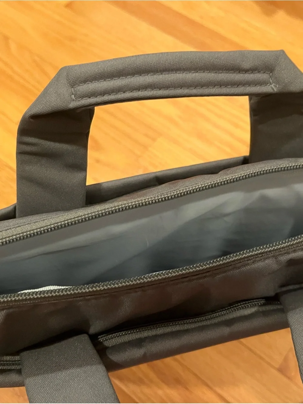 Moleskine Gray Laptop Briefcase with Top Handle and Strap